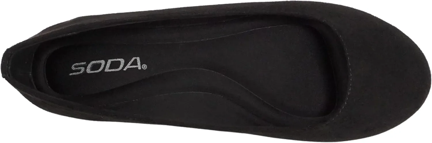 Soda Kreme Comfortable Basic Shoes Women Ballet Flat Round Toe Gel Insole