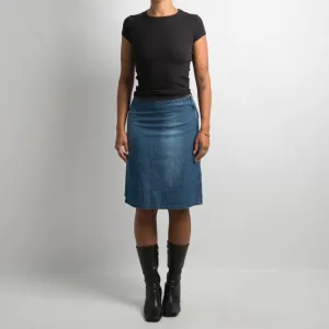 SOFT DENIM MIDI SKIRT