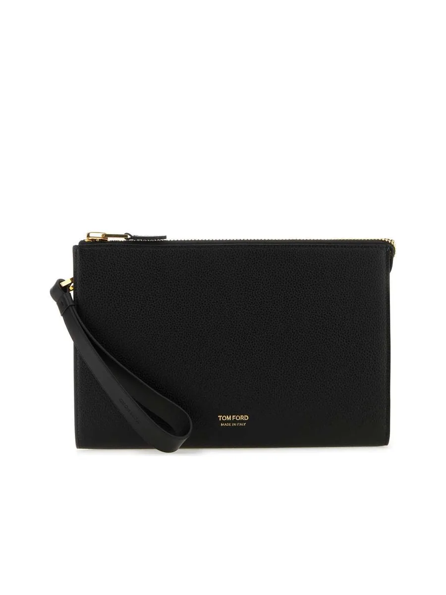 Soft Grain Leather Mini Flat Pouch