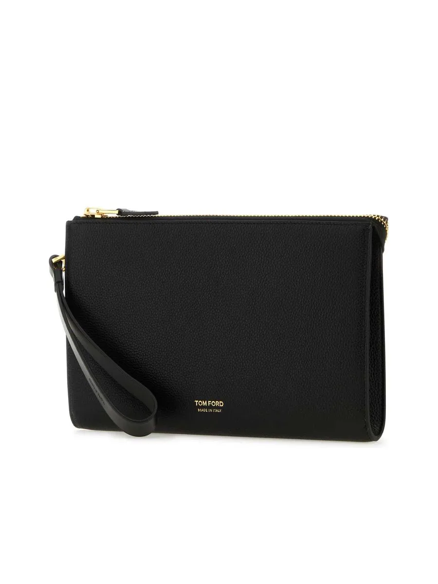 Soft Grain Leather Mini Flat Pouch
