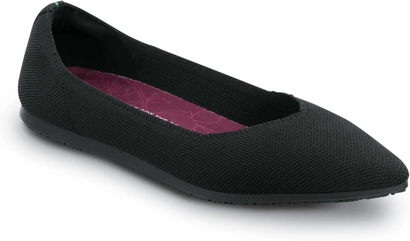 SR Max Albright, Women's, MaxTrax Slip Resistant, Soft Toe, Dress Flat, Work Shoe