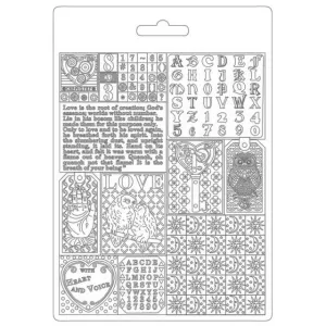 Stamperia -  Texture Impression - Soft Mould A5 - Alchemy Patchwork*