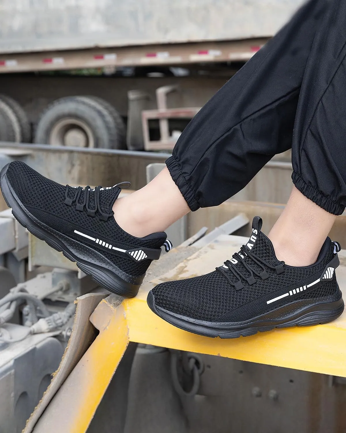 Steel Toe Shoes for Men Women Indestructible Puncture Proof Safety Work Shoes Comfortable Slip Resistant Sneakers Airy for Construction