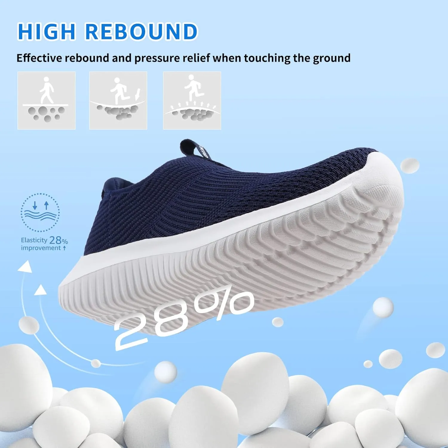 STQ Kids Shoes Girls Boys Lightweight Slip on Walking Sneakers