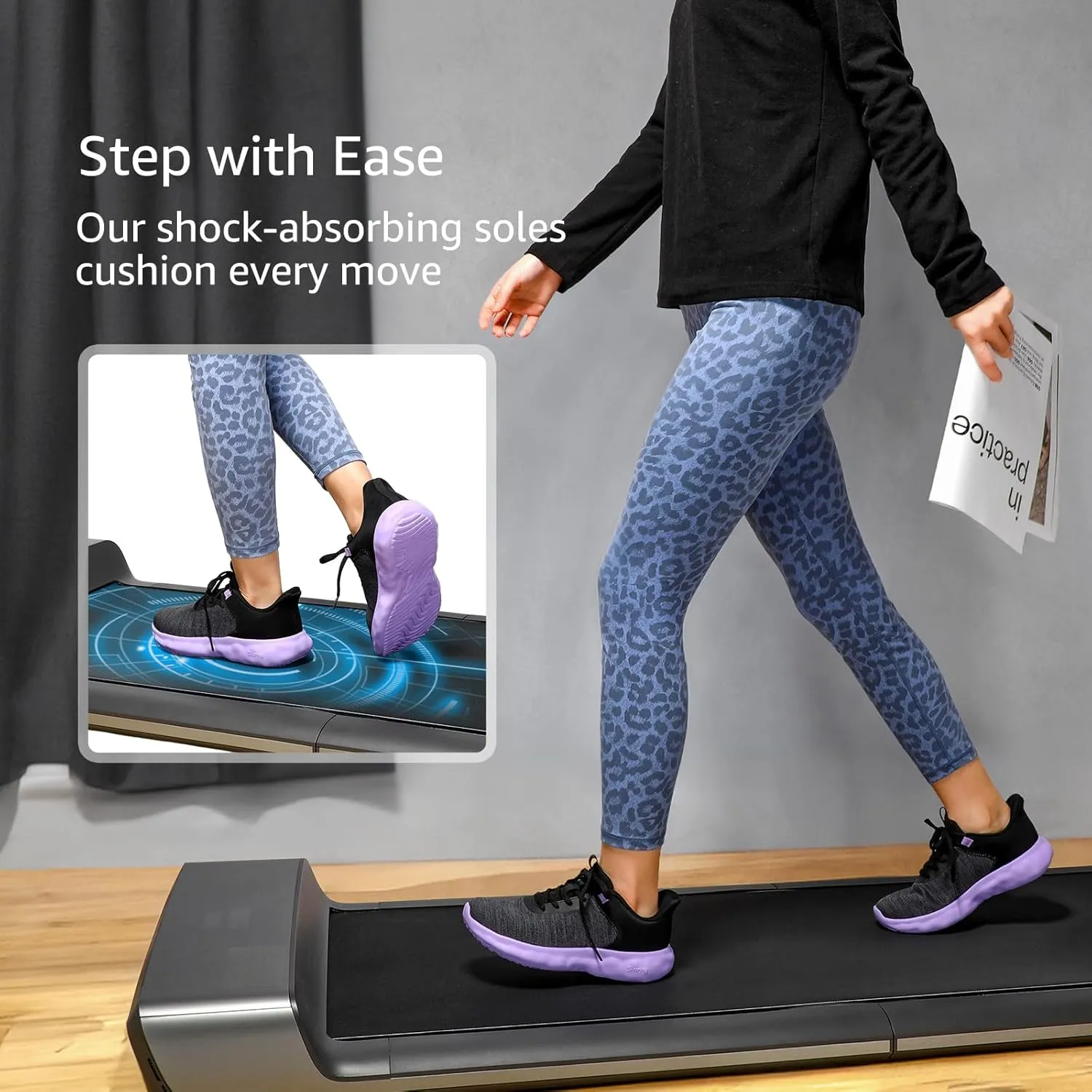 STQ Road Running Shoes for Womens Breathable Cushion Tennis Walking Sneakers Women Athletic Gym Workout Sport Training Fitness Cushioned Lightweight Comfort Plantar Fasciitis