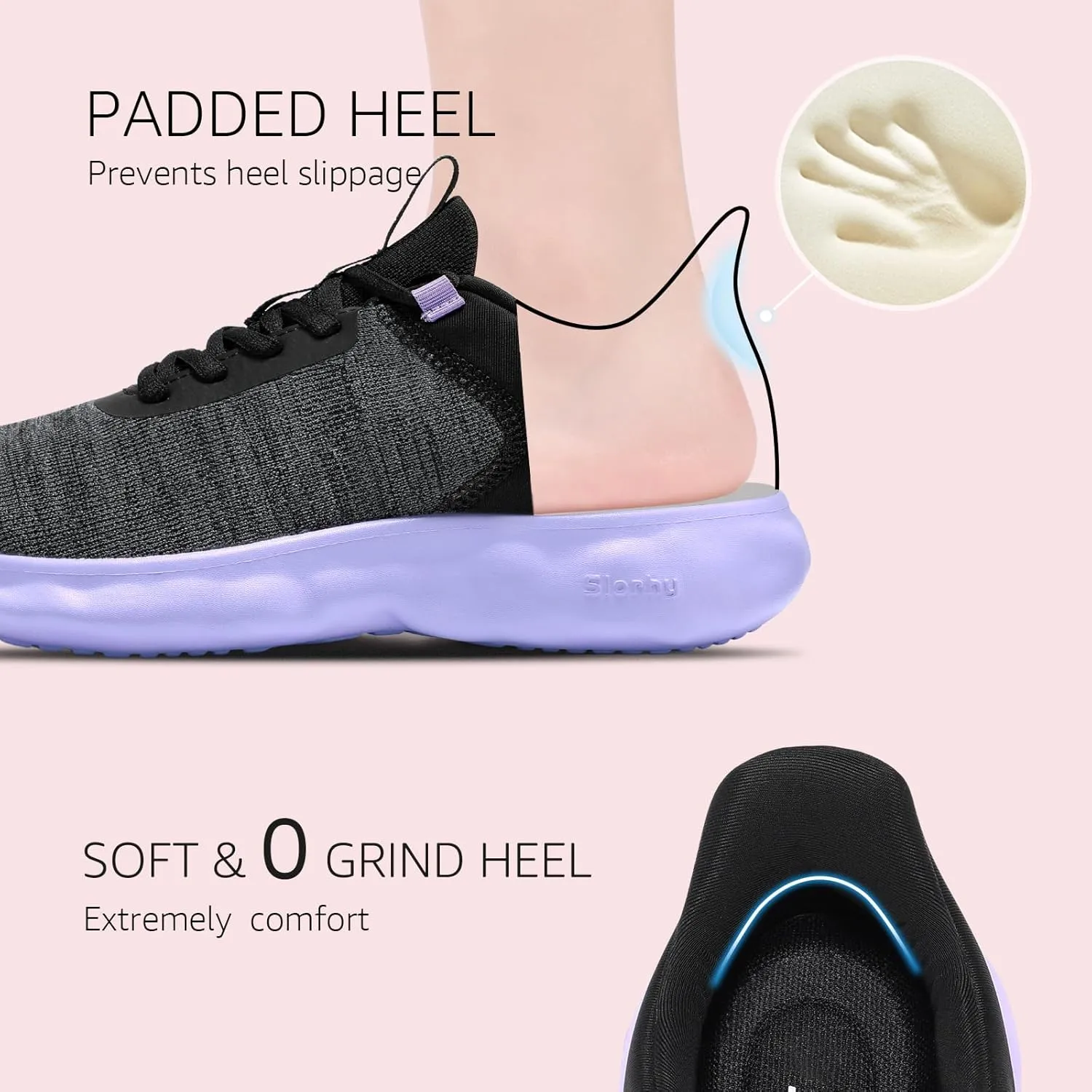 STQ Road Running Shoes for Womens Breathable Cushion Tennis Walking Sneakers Women Athletic Gym Workout Sport Training Fitness Cushioned Lightweight Comfort Plantar Fasciitis