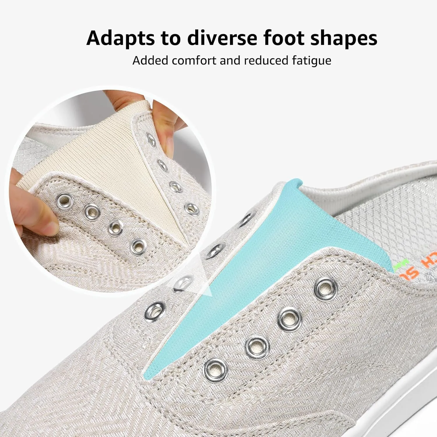STQ Slip On Orthopedic Wide Shoes丨Lightweight Women Backless Casual Plantar Fasciitis Relief Mule Sneakers