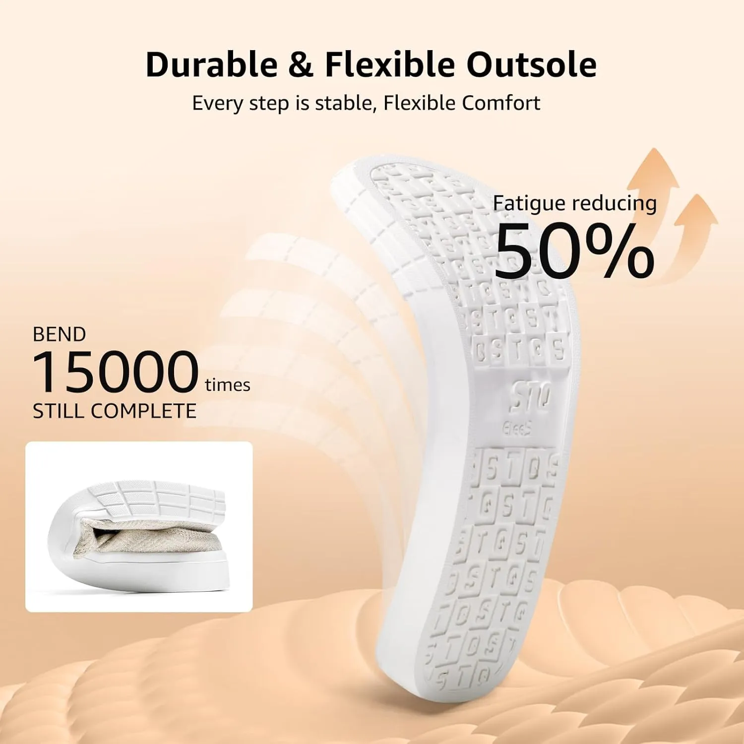 STQ Slip On Orthopedic Wide Shoes丨Lightweight Women Backless Casual Plantar Fasciitis Relief Mule Sneakers
