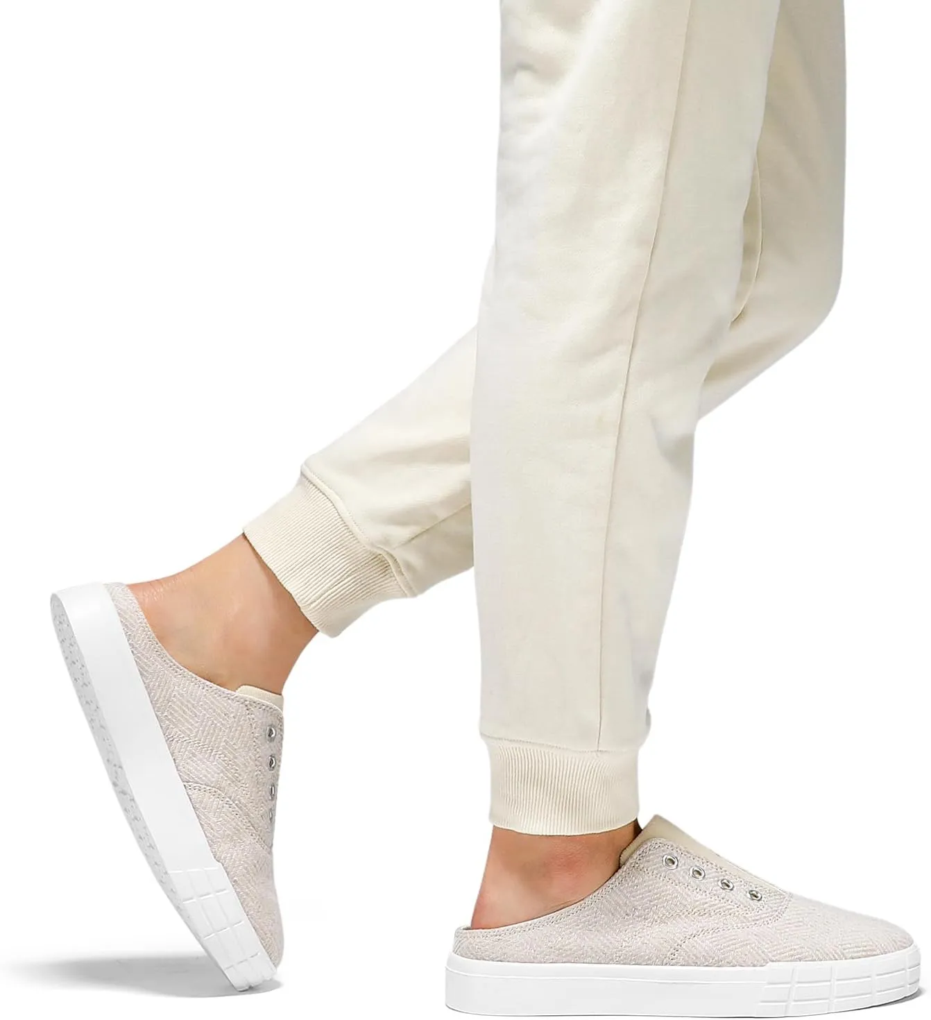 STQ Slip On Orthopedic Wide Shoes丨Lightweight Women Backless Casual Plantar Fasciitis Relief Mule Sneakers