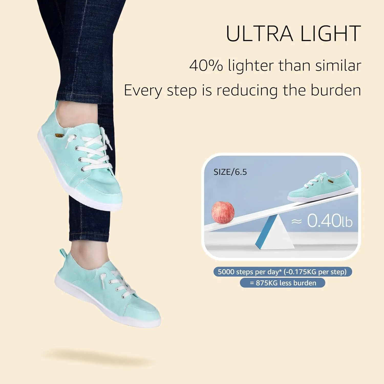 STQ Slip on Sneakers for Women Casual Canvas Shoes Machine Washable
