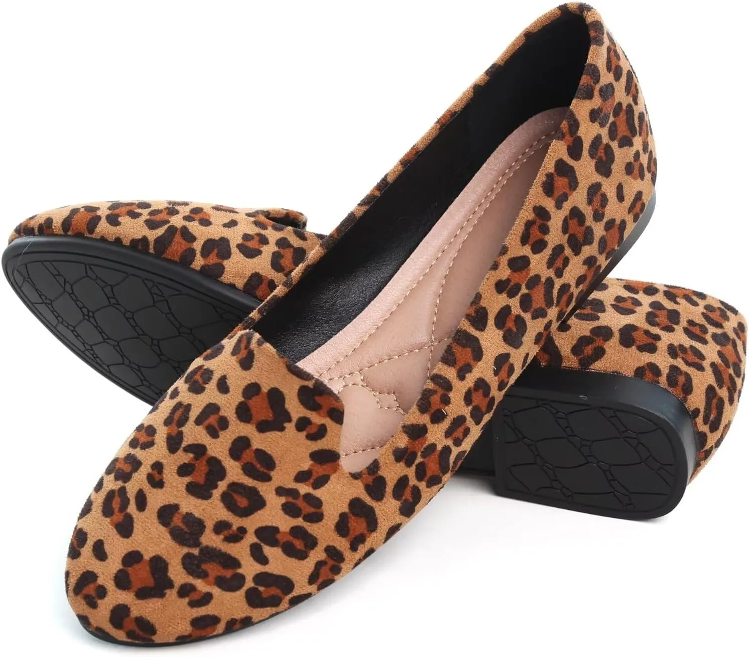 Stunner Women's Casual Flats Square Toe Bowknot Ballet Flats Comfortable Slip On Wedding Dress Shoes