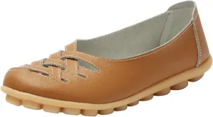 Summer Loafers Flat Sandals for Women Criss Cross Cut Out Slip-On Dressy Shoes Closed Toe Casual Walking Shoes