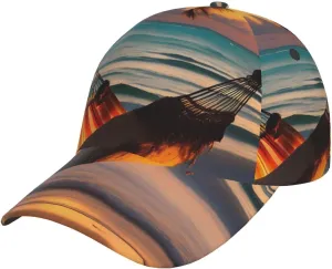 Sunset Beach Hammock Baseball Cap,Adjustable Baseball Cap,#Sports Cap,Breathable,Washable,Suitable for Both Men and Women Black