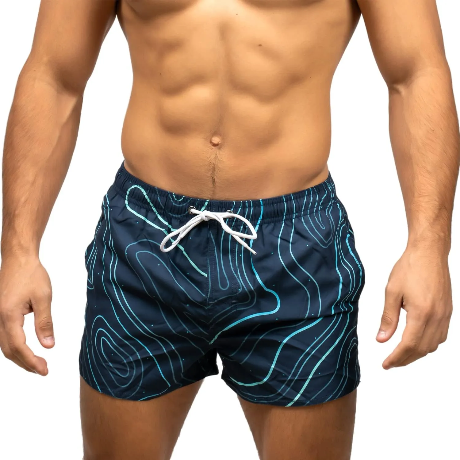Taddlee Swimwear Men's Beach Swim Boxer Trunks Board Shorts Swimsuits Square Cut