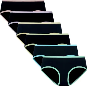 Teen Girls Underwear Cotton Brief Panties 6 pack