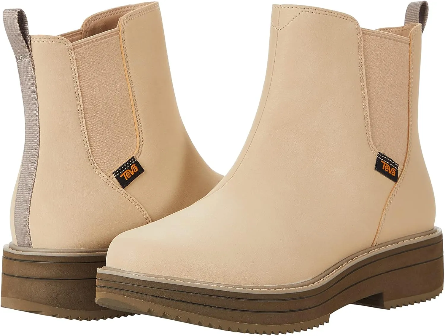 Teva Women's Midform Chelsea Comfortable Water-Resistant Flat Platform Leather Boots