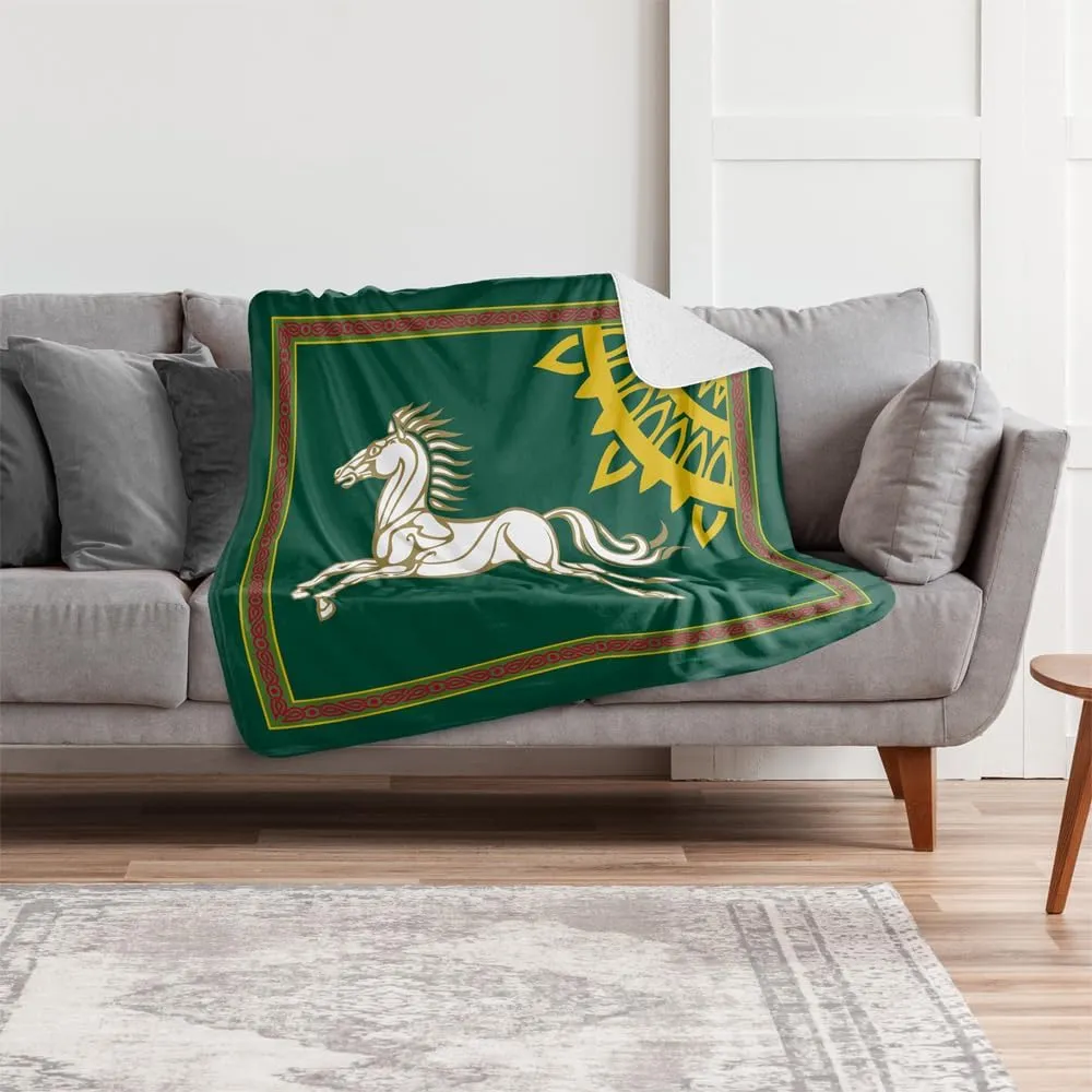 The Lord of The Rings Blanket, 50"x60" Rohan Banner Silky Touch Sherpa Back Super Soft Throw Blanket