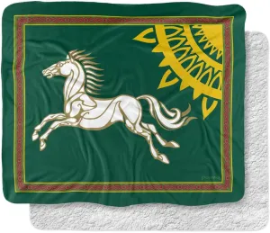 The Lord of The Rings Blanket, 50"x60" Rohan Banner Silky Touch Sherpa Back Super Soft Throw Blanket