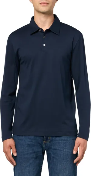 Theory Men's Polo Long Sleeve in Clinton Knit