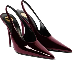 THESHY Slingback Heels for Womens Pointed Toe Stiletto High Heels Metal Stretch Slip-on Pumps Backless Fashion Dress Pumps for Women