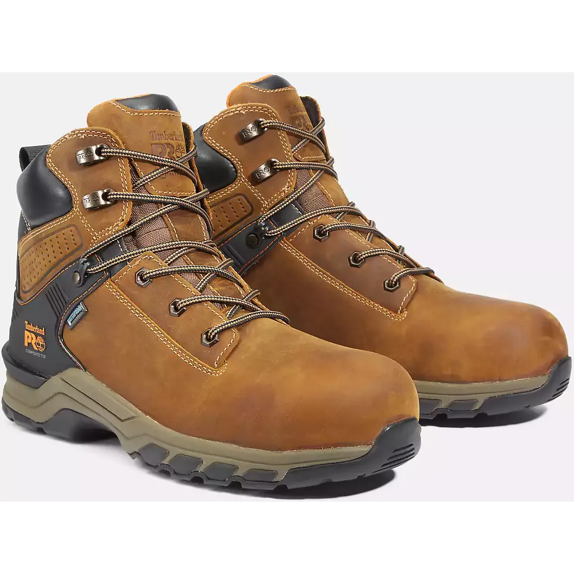 Timberland Pro Men's Hypercharge 6" Composite Toe Waterproof Work Boot -Brown- TB1A1RVS214