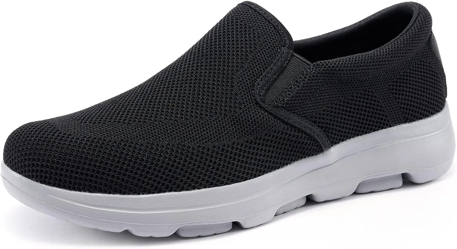 TIOSEBON Men's Mesh Slip On Walking Shoes Loafers-Work Drving Tennis Shoes
