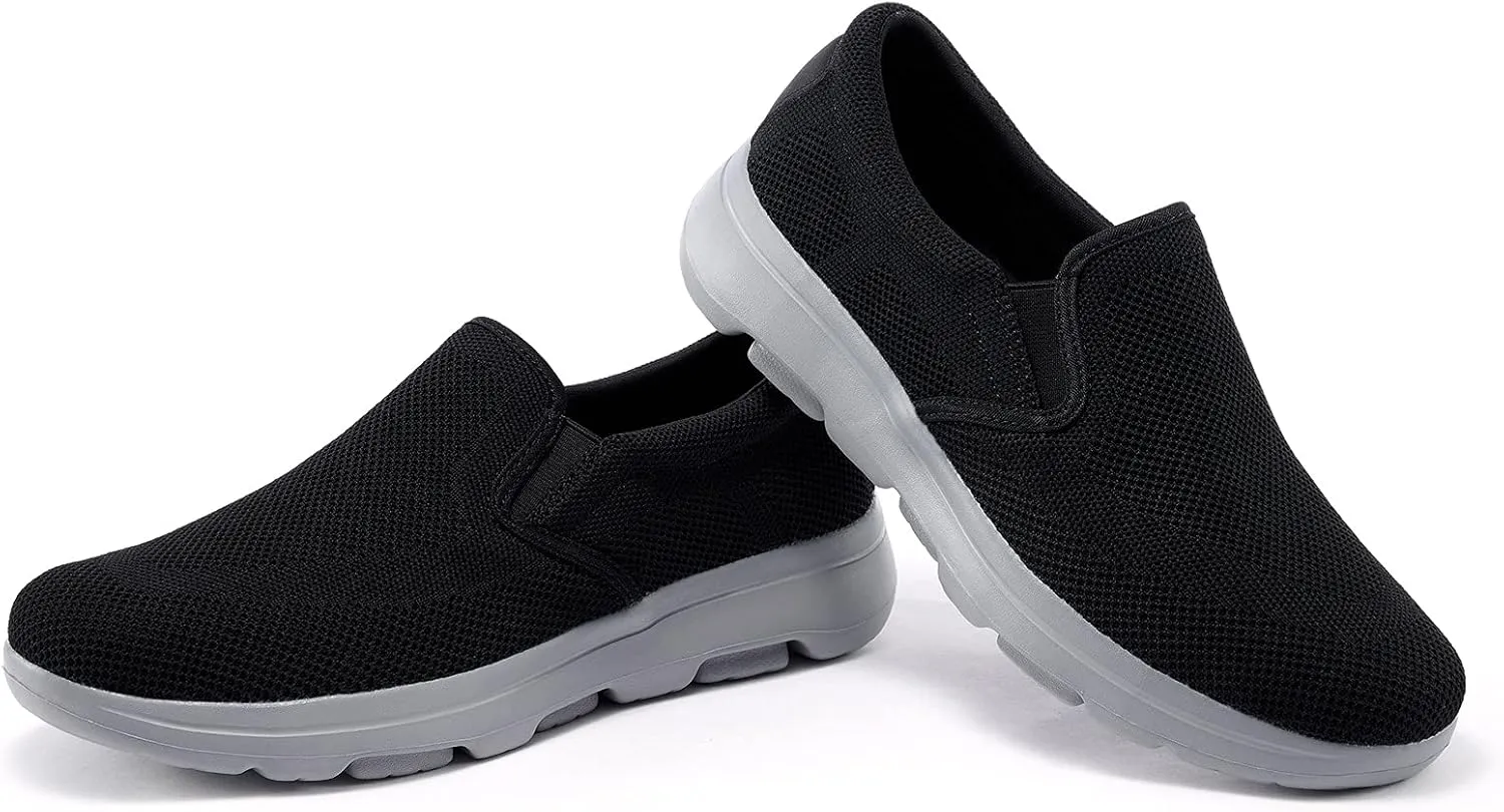 TIOSEBON Men's Mesh Slip On Walking Shoes Loafers-Work Drving Tennis Shoes