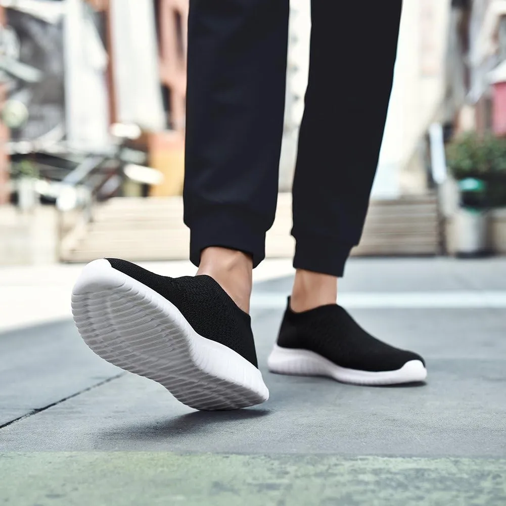 TIOSEBON Men's Slip On Walking Shoes Knit Mesh Tennis Sneaker