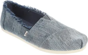 TOMS - Womens Alpargata Classic Espadrille, Color Dark Sky Textured Denim/Fray, Size: 6 B(M) US