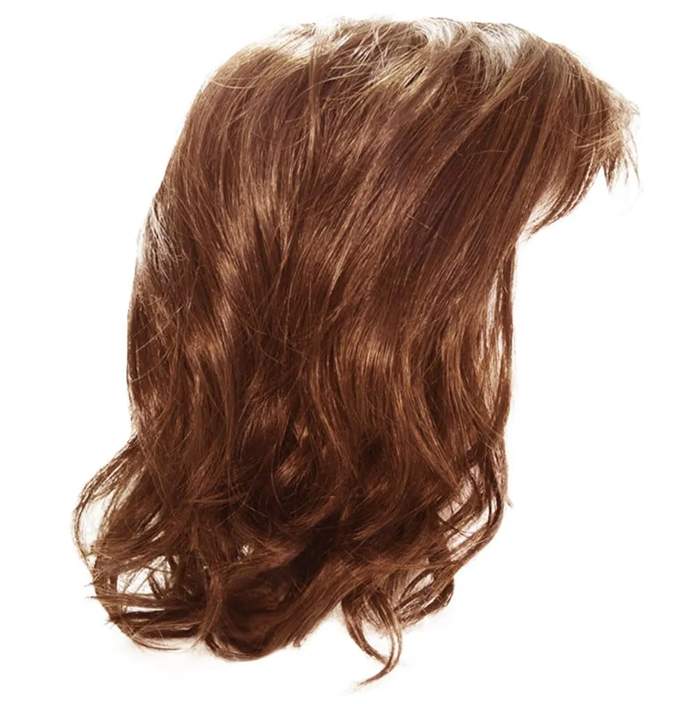 Toni Brattin Spectacular Wig - Shoulder-Length Layered Waves & a Soft, Airy Bang - Heat-Friendly Synthetic Fiber Looks & Feels like Natural Hair - Adjustable & Comfortable (Dark Red, Plus)