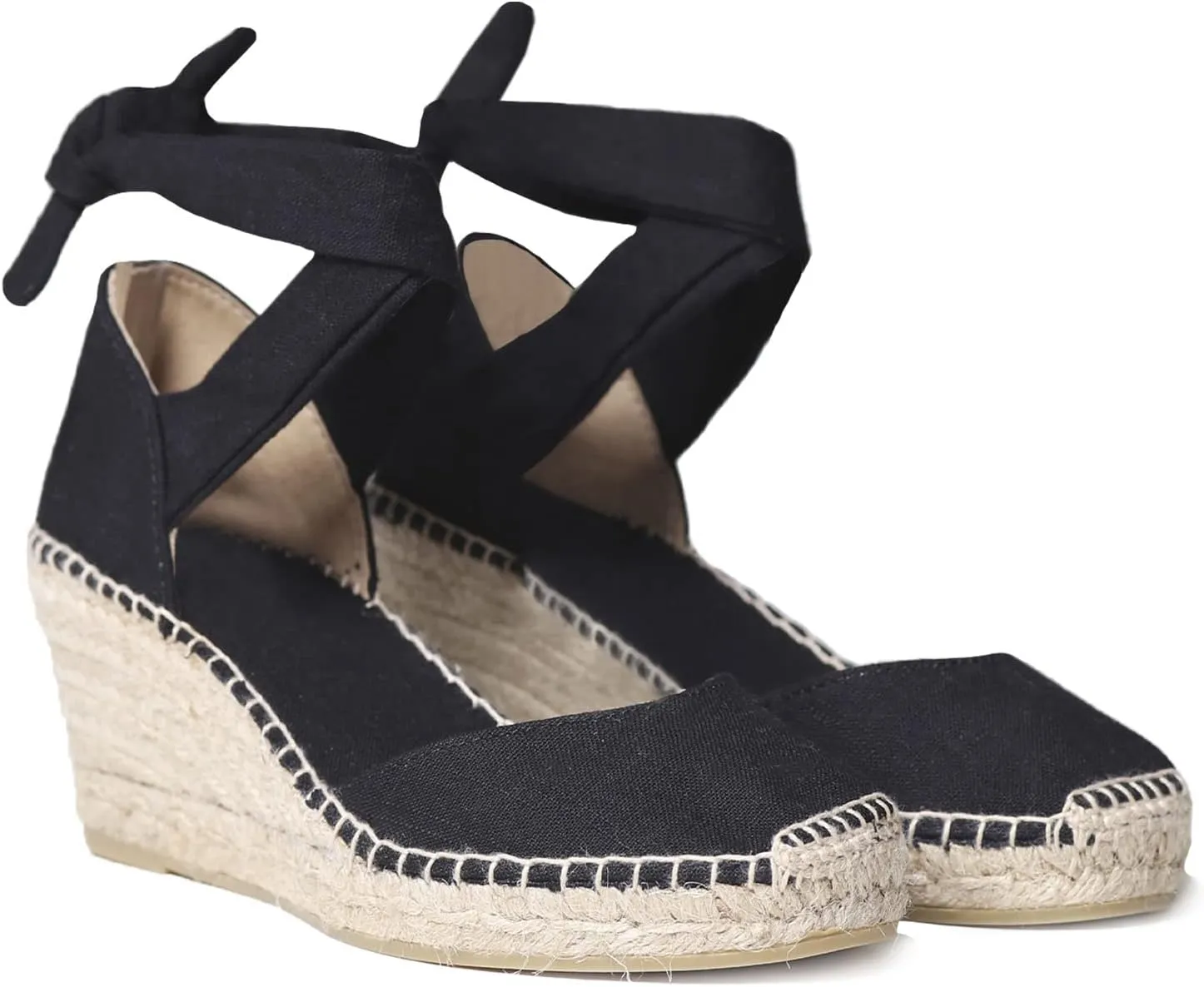 Toni Pons Julia - Sandals for Women - Jute Wedge Heel - Textile Upper - Synthetic Outsole - Rubber Sole