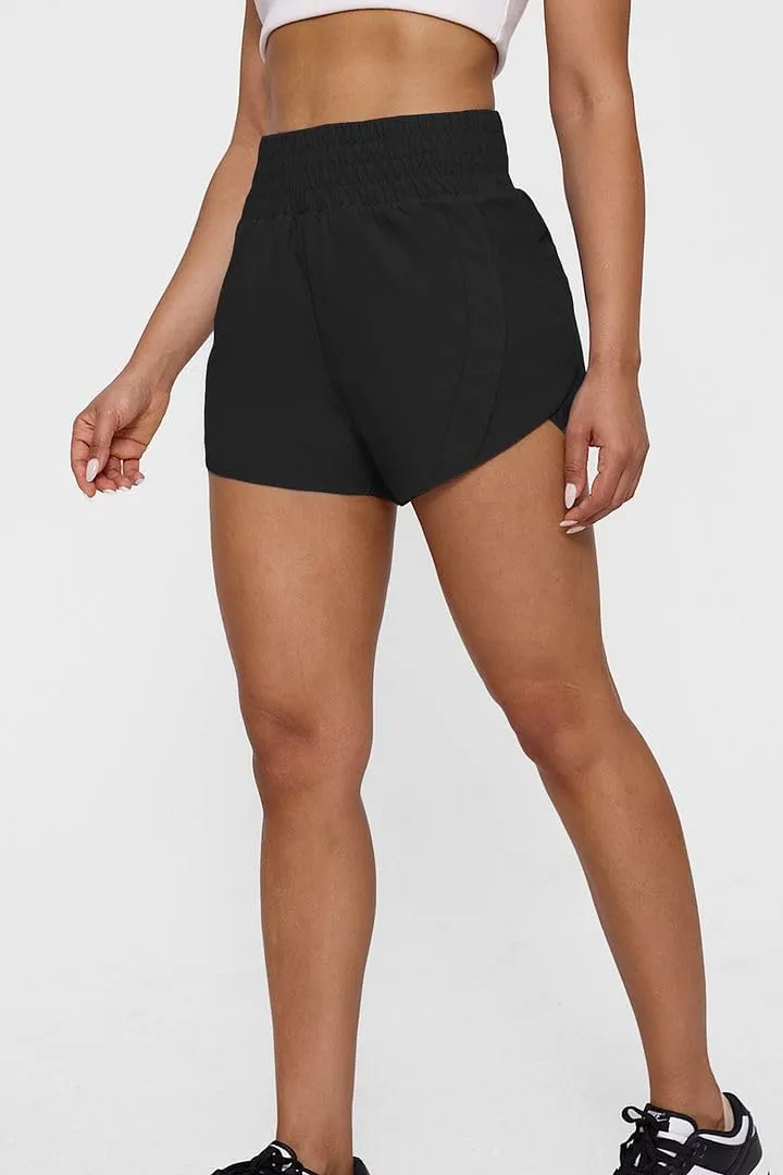 Tough Mode Shorts for Women, Women's Athletic Shorts, High Waisted Running Shorts Pockets Sporty Shorts Gym Elastic Workout