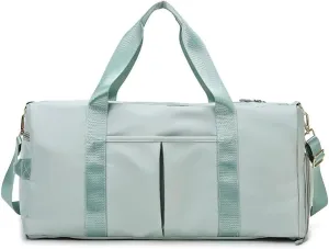 Travel Handbag Outdoor Travel Bag Sports Gym Bags Training Fitness Yoga Sport Bag with Shoes Compartment(Gray)