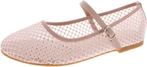 TruFox Women's Mesh Ballet Flats Buckle Strap Comfortable Ballerina Shoes Flats