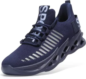 TSIODFO Men's Walking Shoes Slip On Athletic Running Tennis Sneakers