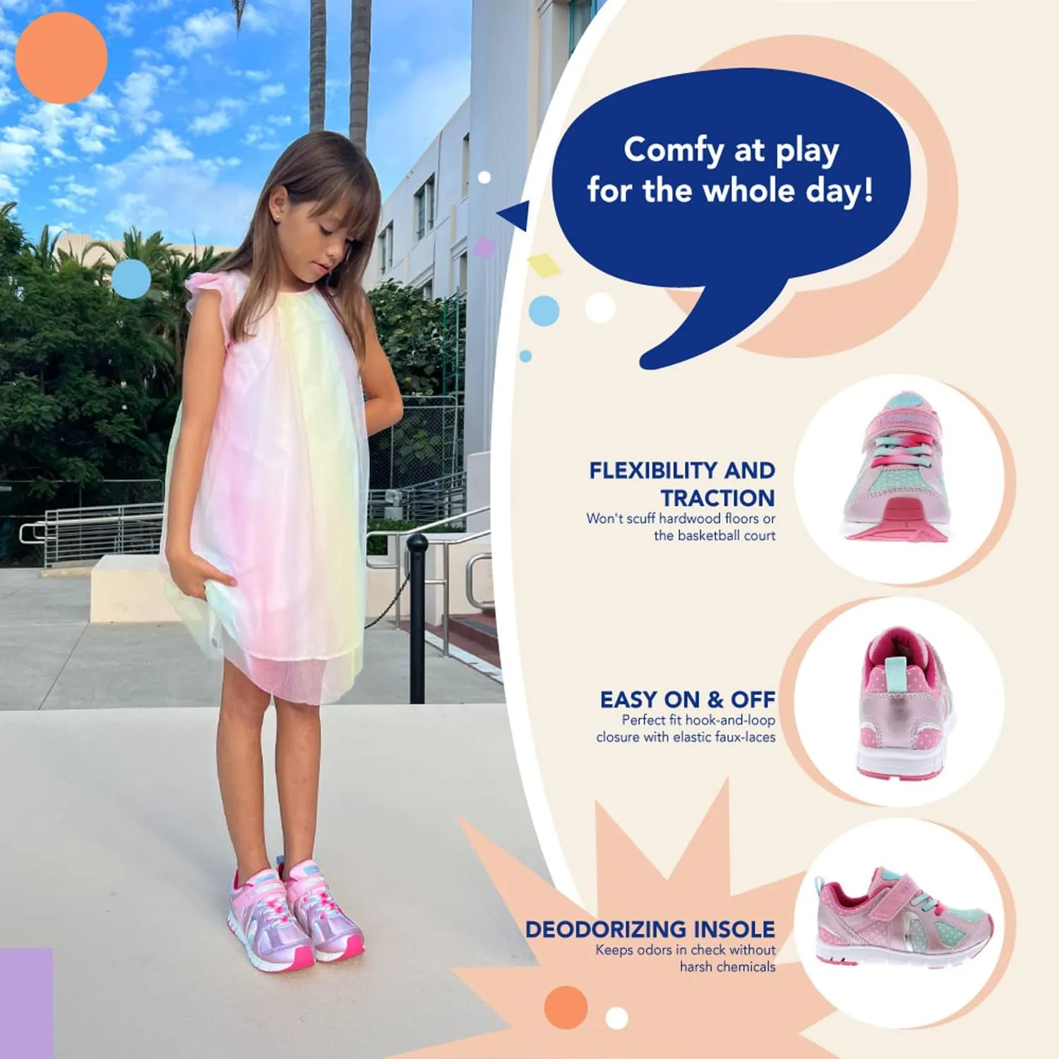 Tsukihoshi Rainbow Sneaker (Toddler/Little Kid/Big Kid)
