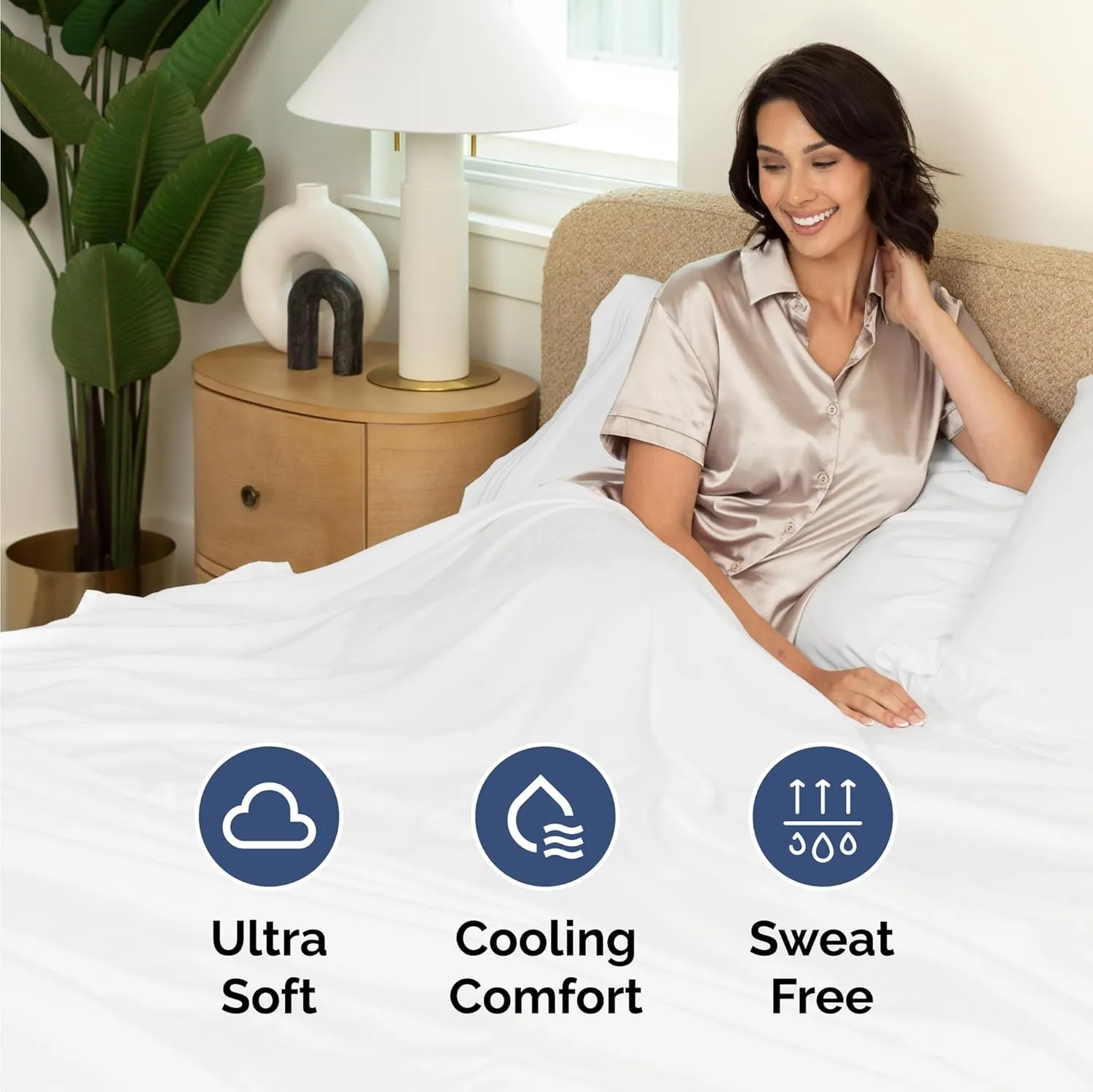 Twin 4 Piece Sheet Set - Comfy Breathable & Cooling - Ultra Soft Hotel Luxury Bedding Set with 8-16 Inch Deep Pockets - 1 Flat & 1 Fitted Sheet & 2 Pillowcases - Cozy, Wrinkle Free & Easy Care - White
