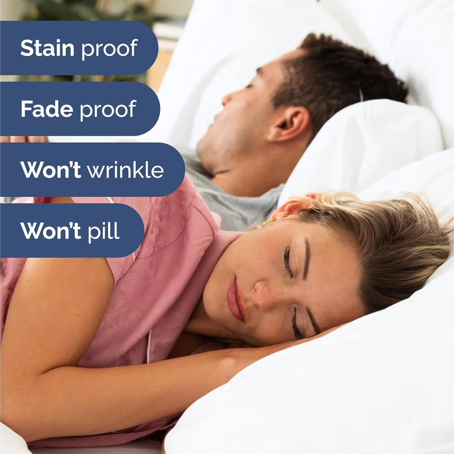Twin 4 Piece Sheet Set - Comfy Breathable & Cooling - Ultra Soft Hotel Luxury Bedding Set with 8-16 Inch Deep Pockets - 1 Flat & 1 Fitted Sheet & 2 Pillowcases - Cozy, Wrinkle Free & Easy Care - White