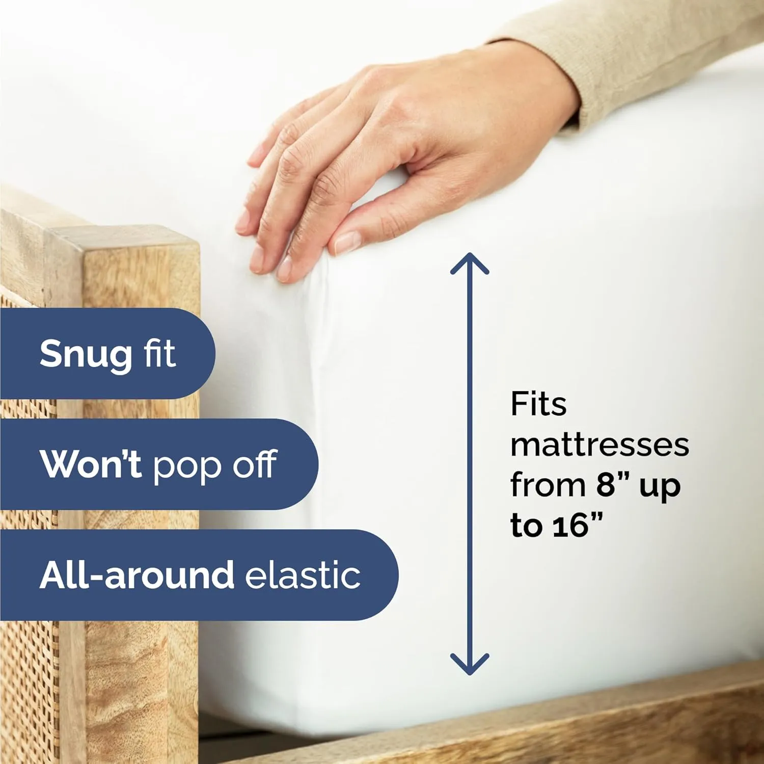 Twin 4 Piece Sheet Set - Comfy Breathable & Cooling - Ultra Soft Hotel Luxury Bedding Set with 8-16 Inch Deep Pockets - 1 Flat & 1 Fitted Sheet & 2 Pillowcases - Cozy, Wrinkle Free & Easy Care - White