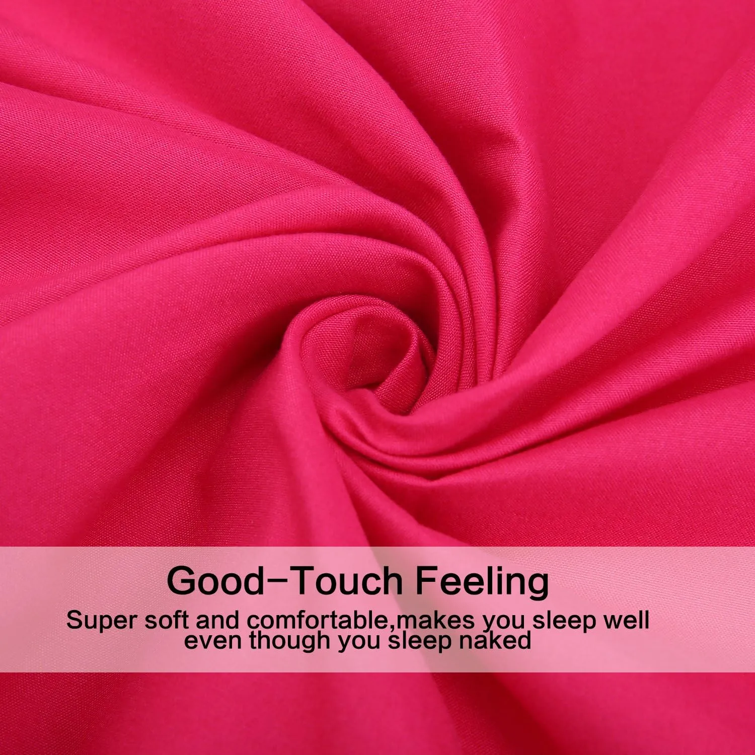 Twin XL Sheets Set 4 Piece Cooling Bed Sheets- Hotel Luxury 1800 Bedding Sheets & Pillowcases - 1 Flat Sheet,1 Fitted Sheet and 2 Pillow Cases - Extra Soft, Deep Pocket up to 16" (Hot Pink)