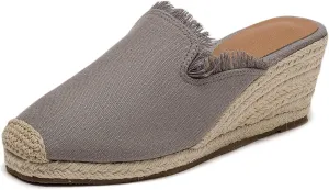 U-lite Women's Flatform Espadrille Wedge Sandal, Universal Comfortable Casual Closed Toe, Classic Summer Sandals