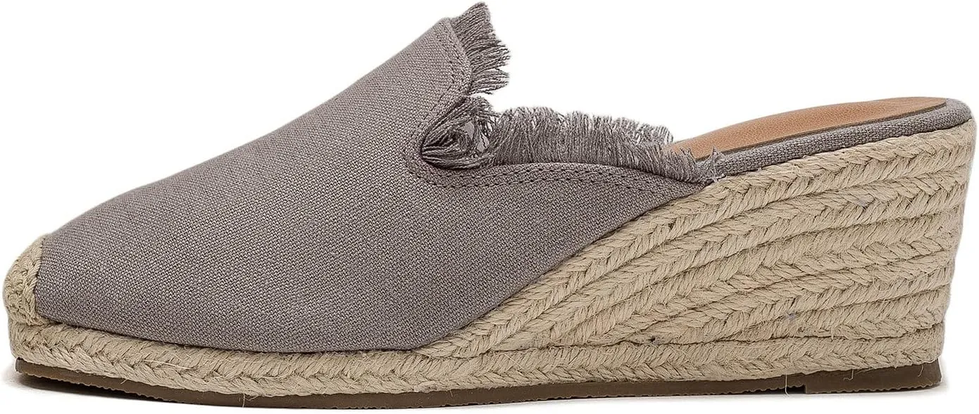 U-lite Women's Flatform Espadrille Wedge Sandal, Universal Comfortable Casual Closed Toe, Classic Summer Sandals