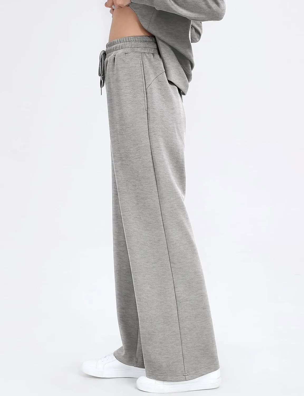 UEU Women's 2 Piece Outfits Lounge Sets Fall Long Sleeve Sweatsuits Wide Leg Pants Travel Casual Matching Tracksuit Clothes