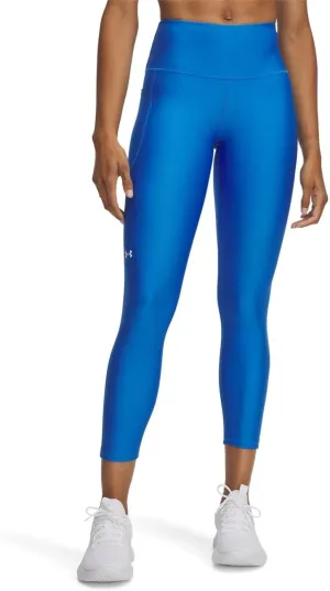 Under Armour Women's HeatGear Armour High No-Slip Waistband Ankle Leggings, (402) Blue Atlantis / / White, Small