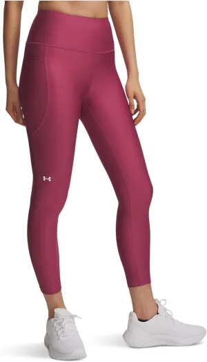 Under Armour Women's HeatGear Armour High No-Slip Waistband Ankle Leggings, (659) Fuchsia Dusk / / White, Medium