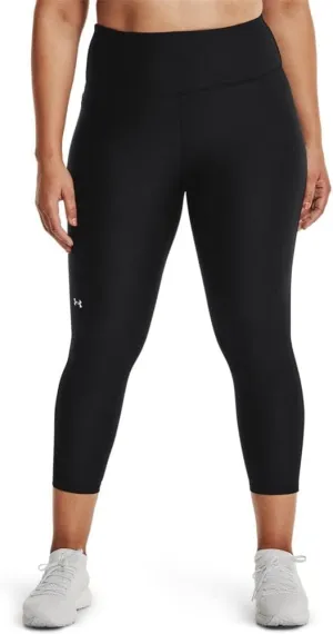 Under Armour Womens HeatGear Armour High Waisted No Slip Ankle Leggings , Black (001)/White , 1X