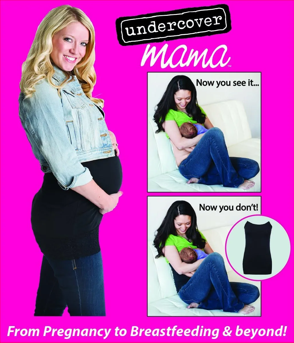Undercover Mama Women's Strapless Maternity Nursing Top, Universal Bra Attachment for Breastfeeding & Pregnancy