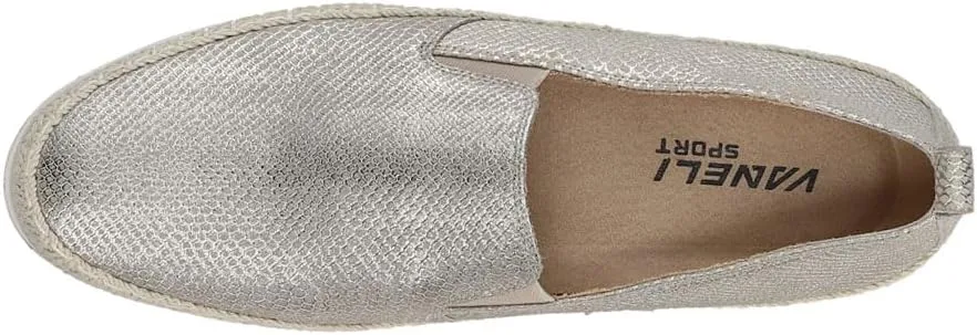 VANELi Womens Qanat Metallic Espadrille Slip On Sneakers Shoes Casual - Gold, Silver