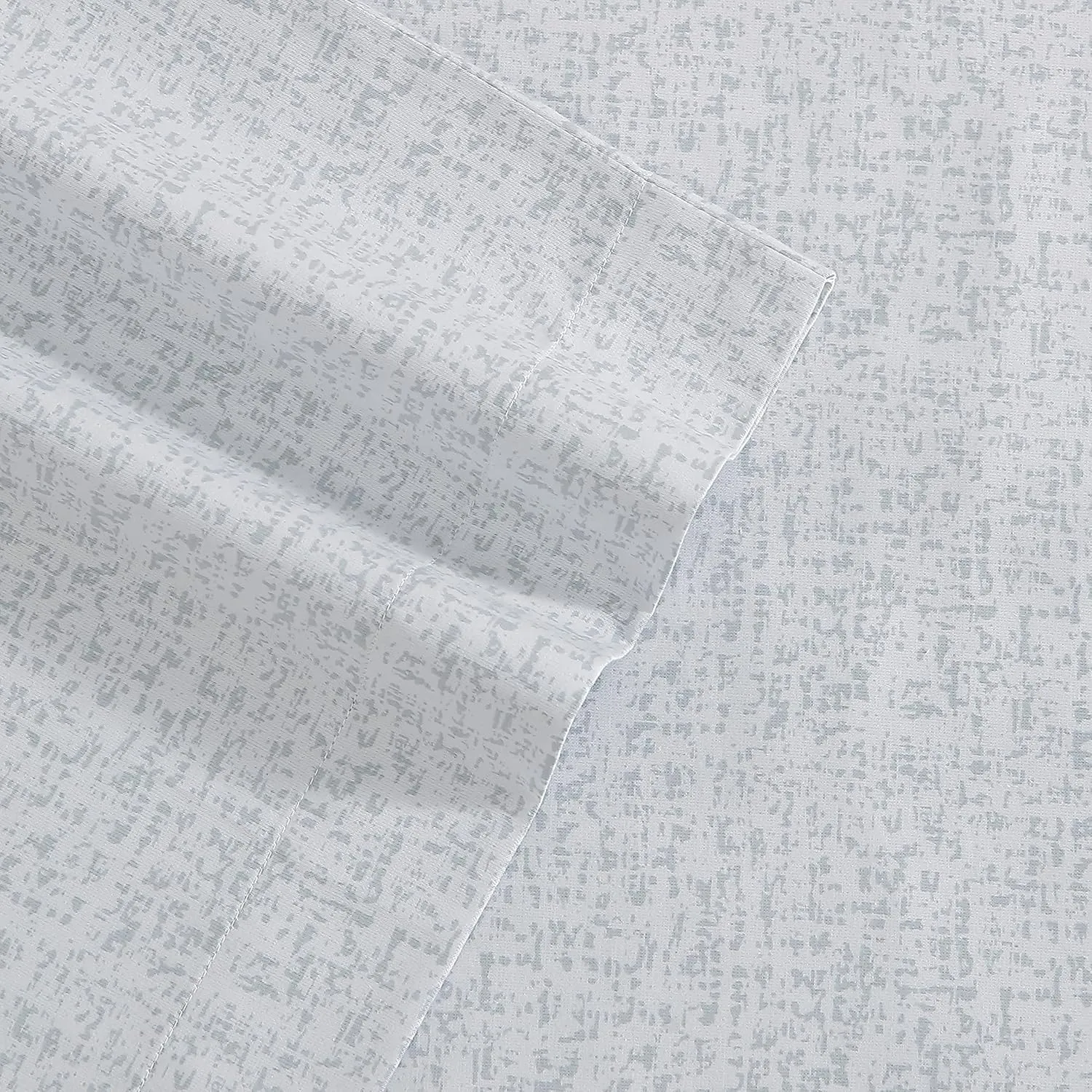 Vera Wang- Queen Sheet Set, Soft Cotton Sateen Bedding Set, Designer Home Décor (Fragments Grey, Queen)