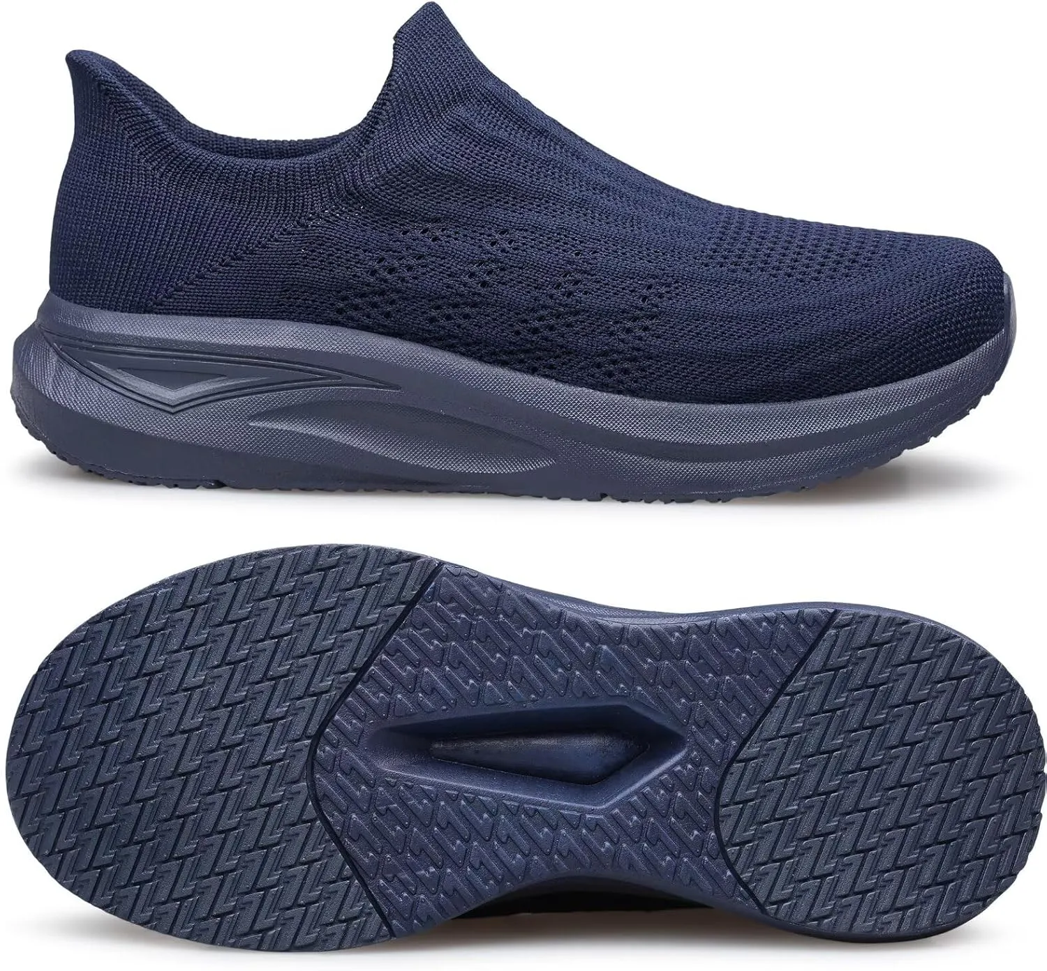 vibdiv Slip-in Walking Shoes Men Barefoot Sock Sneakers Flat Lightweight Casual Comfortable Breathable Laceless